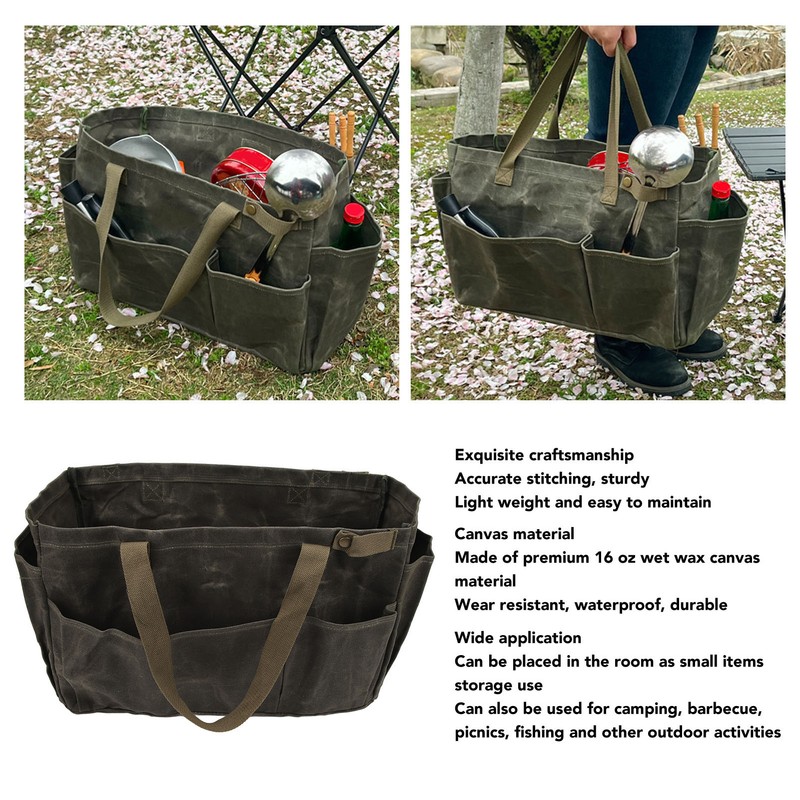 Canvas Pot Bag Waterproof Wearproof Large Capacity Comfortable Grip Canvas