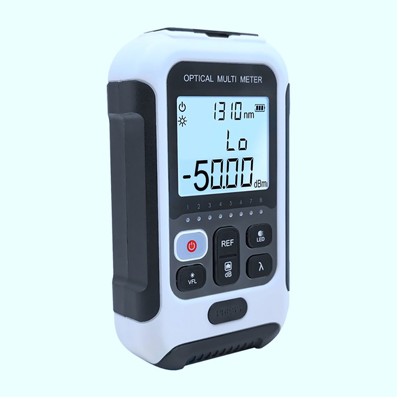 Multifunctional Optical Power Meter White High Accuracy Sensitive Fiber Tester