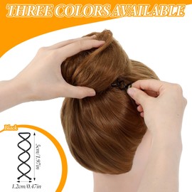 30Pcs Spiral Hair Pins for Buns, 1.97 Inch Spiral Twist Bobby Pins Spin Pin for Thick Hair, Non-scratch Round Clip and Bun Twist for Girls, Women and Kids, Black