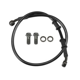 Motoforti Universal Brake Hose Motorcycle ATV Dirt Bike Motocross Blade Hydraulic Brake Line Oil Hose Pipeline 70cm Durable Metal Black Army Midori 1 Set