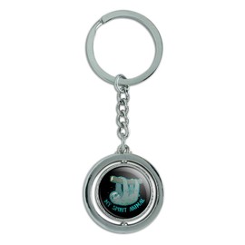 GRAPHICS & MORE My Spirit Animal is a Sloth Keychain Spinning Round Chrome Plated Metal