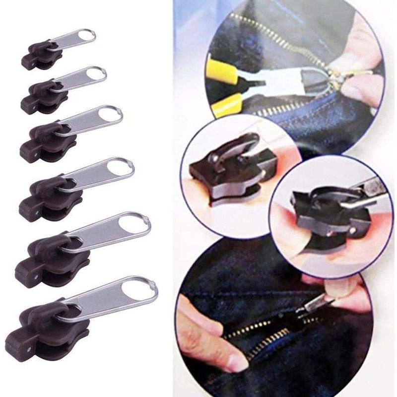 12 Pcs Zip Repair Kit Zipper for Sewing Zipper Pull