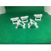 5 - Pack Buffer Stop Railway HO Scale Lot white