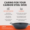 GreenPan Carbon Steel Wok 12”, Flat Bottom, Durable Stir-Fry Pan,