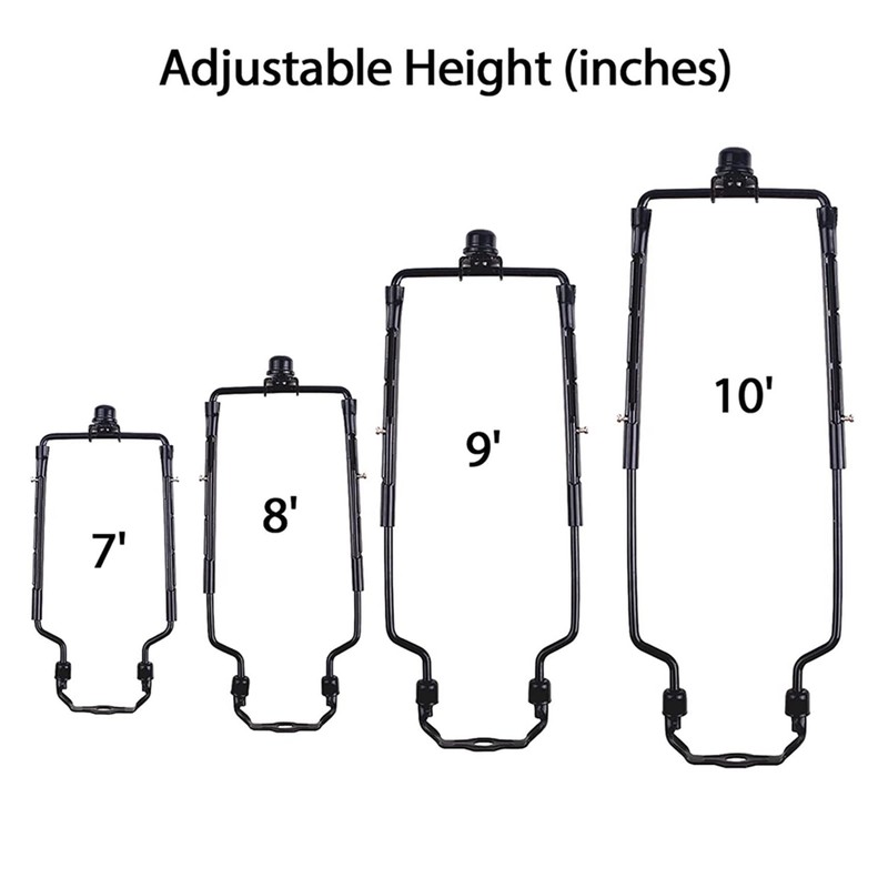 2pcs 7Inch Lamp Shade Harp Holder Adjustable Lamp Harp Kit