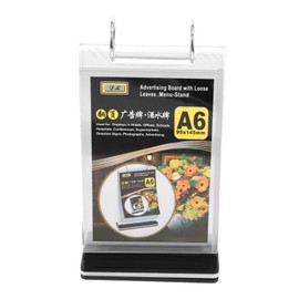 NUOBESTY Flip Page Sign Holder A6 Display Card Label Detachable Label Business Menu Folder Photo Clip Desktop Advertising