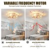 Youroke Ceiling Fan with Light and Remote, Modern Flush Mount