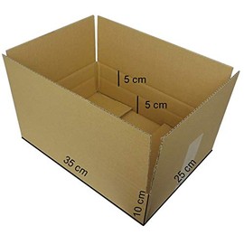 50 Folding Shipping Boxes External Dimensions: 350 x 250 x 100 mm / Inner Dimensions: Approx. 344 x 244 x 88 mm