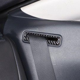 TOYCIDFG Car Seat Belt Panel Sticker Frame Cover Trim for Mitsubishi Eclipse 2006-2011, Carbon Fiber Car Interior Decoration Accessories