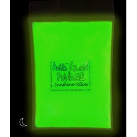 Neon Yellow Glow Powder-2.9oz (80g) Fluorescent Yellow in Daylight/Yellow-Green Glow in The Dark Pigment Powder for Resin, Slime, Nail Polish, Paints, Coatings, Acrylic Powder