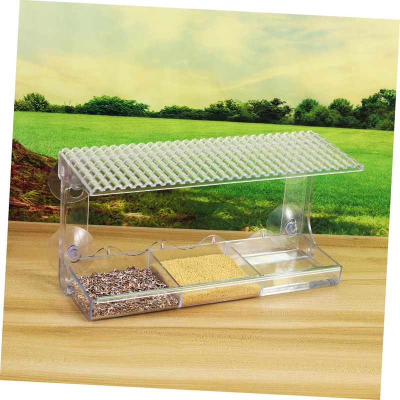 Abaodam Window Bird Feeder with Suction Cups Clear Outdoor Bird