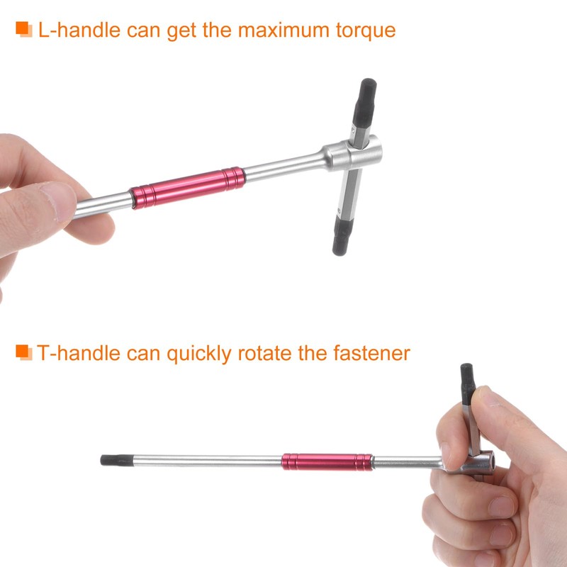sourcing map Sliding T-Handle Hex Key Wrench Set 2mm Metric