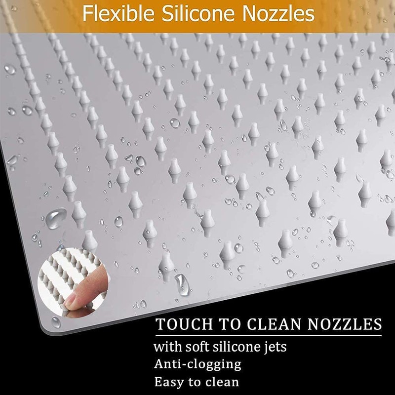 High Pressure Rain Shower Head, 304 Stainless Steel Large Rainfall