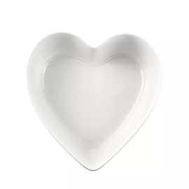 WAIT FLY Heart Shaped White Ceramic Bowls for Salad Soup Dessert Kitchen Gifts