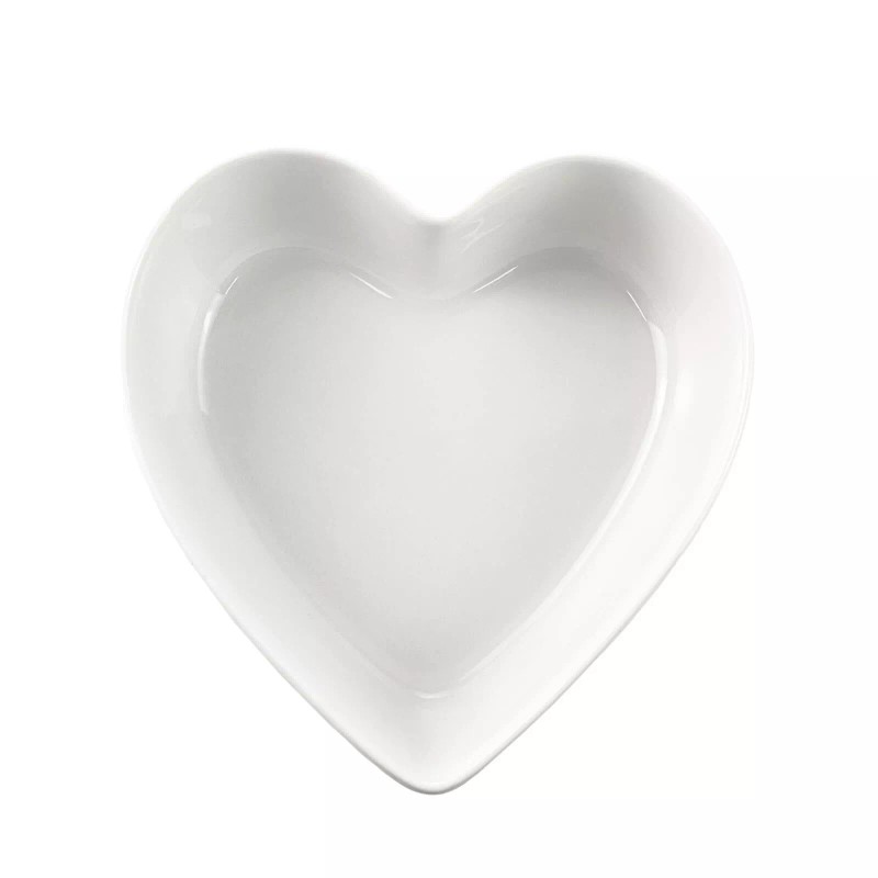 WAIT FLY Heart Shaped White Ceramic Bowls for Salad Soup