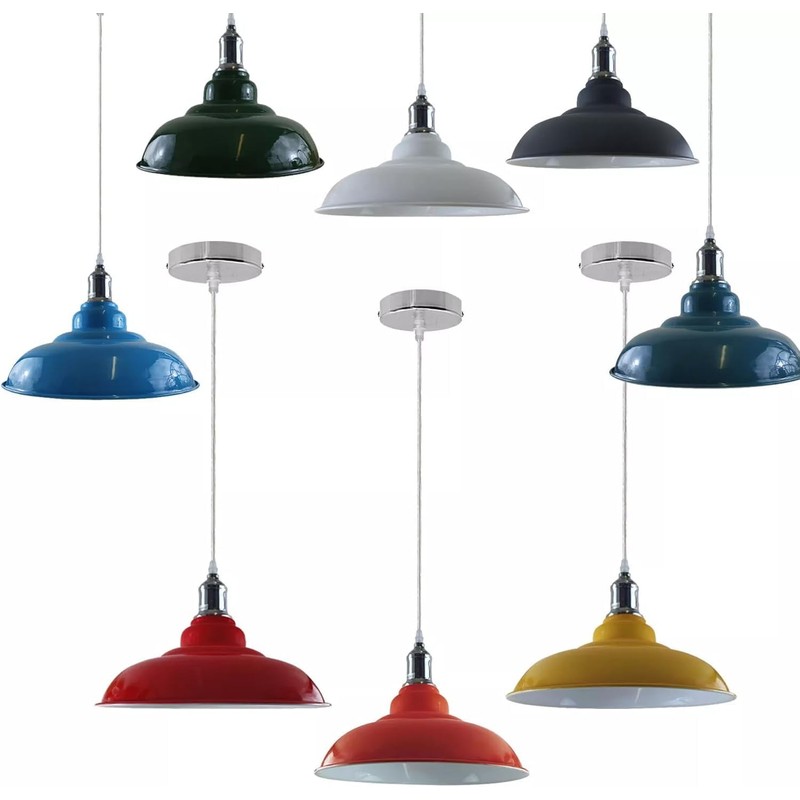 LEDSone Vintage Retro Style Industrial Orange Ceiling Pendant Lamp Cluster
