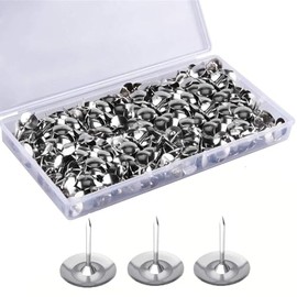 600 PCS Push Pins, Board Pins for Cork Board, Push Pins for Map, Photo Wall, Cork Board Bulletin Board(Silver)