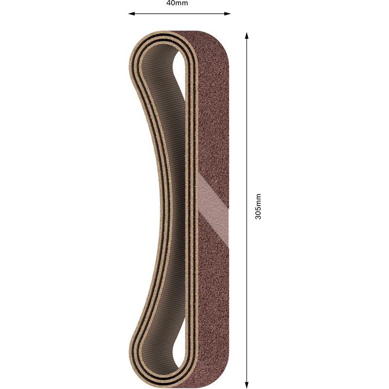 Bosch 2608606929 Wood 40x305mm Belt G40, Red, 40 mm x
