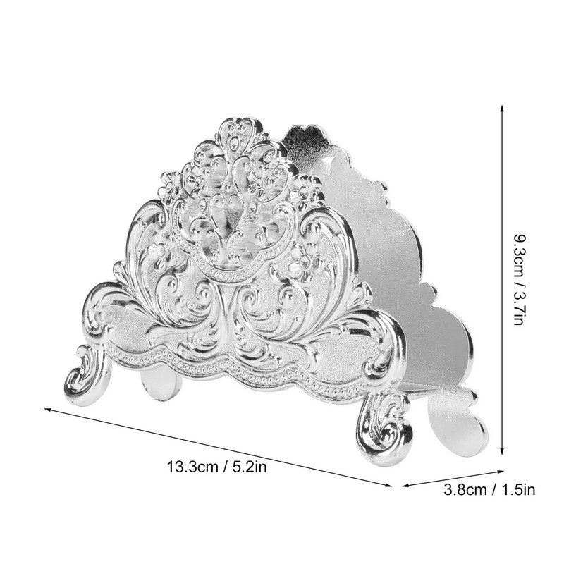 Napkin Holder European Style Metal Hollow Flower Pattern Paper Tissue
