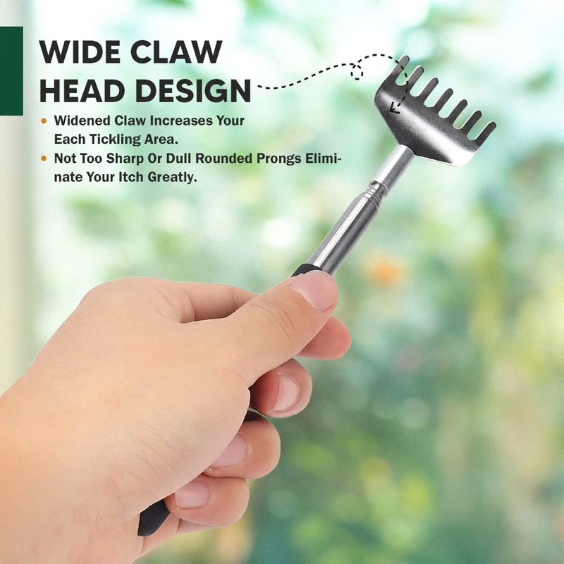 ANGIX 1x Extendable Back Scratcher | Portable Extended Telescoping Scratcher
