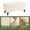 FUANGUI Ottoman Cover Stretch Storage Ottoman Bench Slipcover Jacquard Folding
