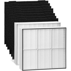 Upgraded HEP 500 air Scrubber Filter,Compatible with Dri-Eaz Defendair F321 or F284 and Mou-nto Model 500cfm,2 HEP + 8 Carbon Filter