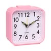 uxcell Small Battery Operated Analog Alarm Clock, Square Travel Clock