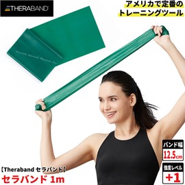 D&M Theraband TBE-3 Training Band, For Beginners, 3.3 ft (1 m), Strength Level + 1, Green, Manual Included, Width 4.9 inches (12.5 cm) x Length 3.3 ft (1 m), Total Body, Stretch, Exercise, Inner Muscles, Rehabilitation, Green