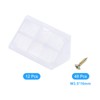 sourcing map 12 Pcs 90 Degree Plastic Corner Braces, 20x42x20mm