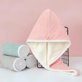 Microfiber Hair Towel - Fast Drying Quick-Dry Shower Towel for Women Pink 2ea