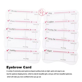 TgoBeauty 10pcs/set Eyebrow Stamp Stencil Kit Eyebrow Stencils Reusable Silicone Eyebrow Shape Makeup Aid Balance Template Makeup Measurement Tattoo Ruler (10pcs/set)