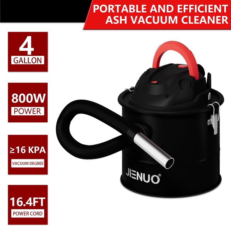 JIENUO Ash Vacuum Cleaner, with Semi Auto Filter Clean and