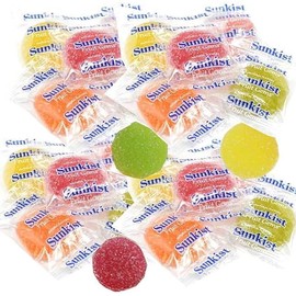Fruit Gems 1.5-Lbs Klub Bulk Snacks Individually Wrapped- Assorted Flavors Soft Sugar Dusted-Bulk Candy Made With Real Fruit Juices (24-Oz)