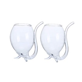 Hvanam - Vaso de vino de vampiro con pajita incorporada, creativo, divertido y divertido copas de cóctel para jugo, vino (300 ml/10 onzas), paquete de 2