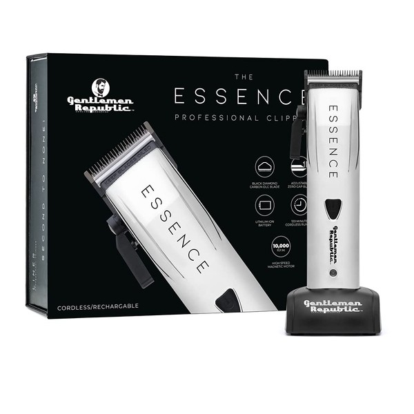 Gentlemen Republic Essence Professional Hair Clipper for Men, Hair Cutting with 120 Minutes Runtime, Cordless with Magnetic Linear Motor - Perfect for Hair Clipping & Trimming