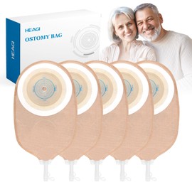 30 PCS Urostomy Bag, One-Piece Drainable Urostomy Supplies with Measure Card for Colostomy Ileostomy Stoma Care, Cut-to-Fit, 45 mm Max