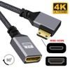 NFHK 4K Tipo-C Mini HDMI 1.4 macho 90 grados en