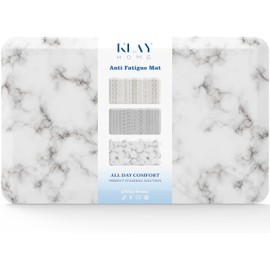 Klay Home Kitchen mats for Floor Anti Fatigue, 3/4" Thick 100% PU Memory Foam Kitchen mat, Padded Kitchen mat, Cushion Kitchen Sink Rug - Waterproof - Non-Slip - Well-Made (Small 20" x 32", Marble)