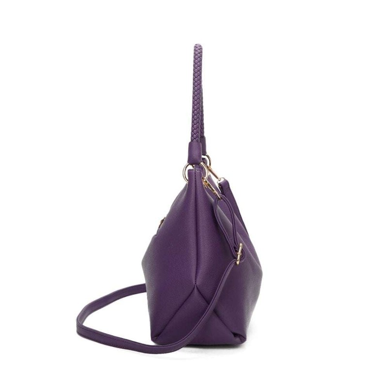 BagDesign Women's Soft Stylish Braided Handle Slouch Hobo Large Shoulder