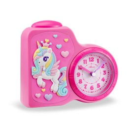 Atlanta Unicorn Children's Alarm Clock without Ticking for Girls Pink - 2145/17