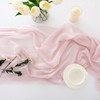 CHUQING Chiffon Table Runner,27 x 118 inch, Pink, Thin Decorative