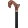 Derby Comfort Cane with Stained Ash Wood Handle, Black Beechwood