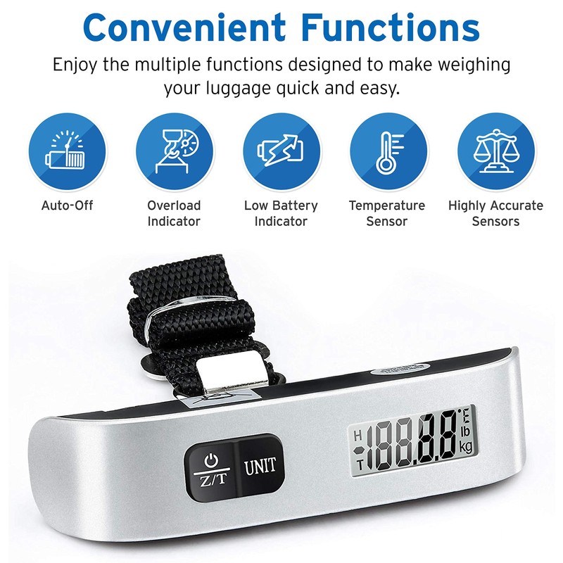 Etekcity Luggage Scale, Travel Essentials, Digital Suitcase Weight Scales for