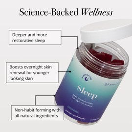 Glotrition Beauty Sleep Gummy | Deeper, Higher Quality Sleep | Rejuvenate & Moisturize Skin at Night | Non-Habit Forming with Natural Ingredients | 60 Gummies