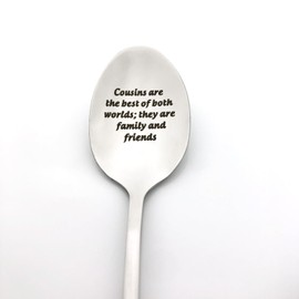 Cousin Gifts for Women Christmas Birthday Gifts for Cousin Engraved Spoon Gift for Women Girl Cousin Mothers Day Graduation Wedding Thanksgiving Valentines Day Gifts for Cousin