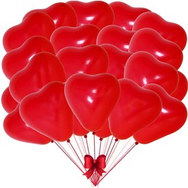 Red Heart Shape Latex Balloons for Valentines Day,Propose Marriage,Mother's Day,Father's Day，Wedding Party,love Party Decorations 12 Inch Pack of 50Pcs