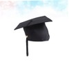 PACKOVE Adjustable Graduation Cap for Adults and Students Black Mortar