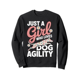 Dog Agility Art For Women Girls Dog Training Dog Agility Sweatshirt