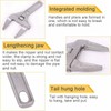 Adjustable Spanner Wrench, Wide Opening Jaws Spanner, Heavy Duty Aluminum