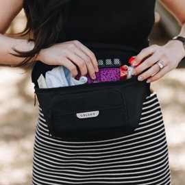 Colugo On-The-Go Stroller Organizer Insert with Zipper, Stroller Caddy with Cup Holder, Stroller Accessories for Parents specially designed to fit to your stroller with Non Slip Straps (Black)